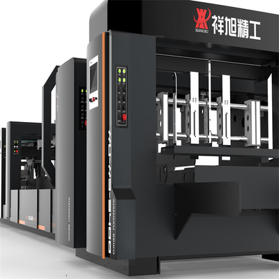 Grijze automatische kartonnen folder lijmmachine aanpasbare 180m/min lijm snelheid