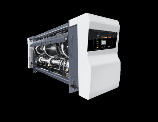 Witte automatische stalen flexoprinting slot kartonnen doos die snijmachine voor verschillende kartonnen maken